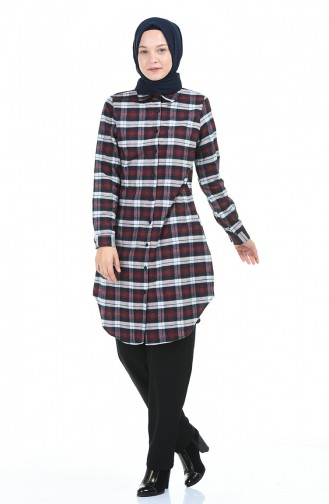 Plaid Tunic Bordeaux 6388-01