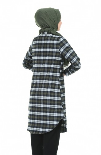 Plaid Tunic Khaki 6388-03