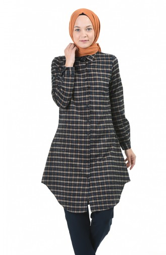 Plaid Tunic Mink 6390-01