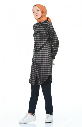 Plaid Tunic Mink 6390-01