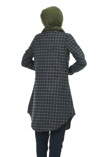 Plaid Tunic Khaki 6390-03