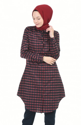 Ekose Tunik 6390-04 Bordo