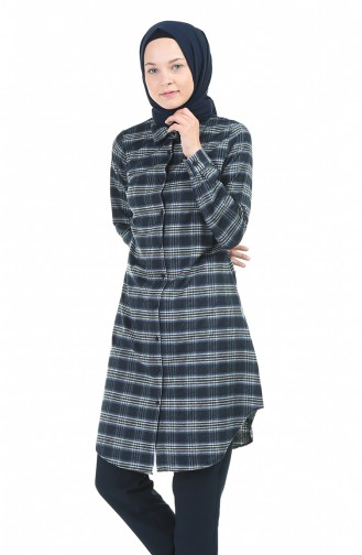 Plaid Tunic Khaki 6391-01