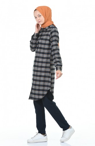 Plaid Tunic Mink 6391-02