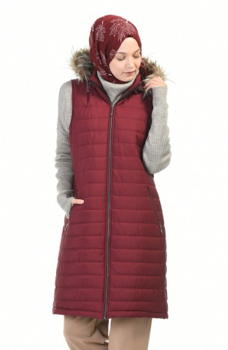 Claret red Gilet 5136-02