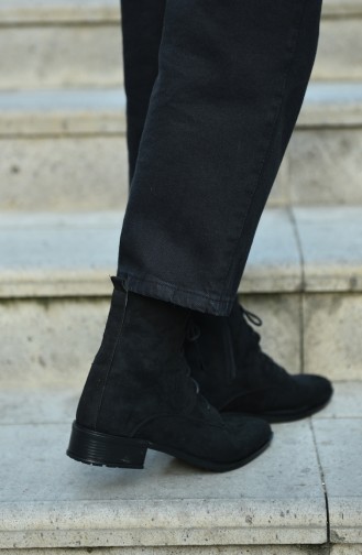 Women Boots Black Suede 1200-01