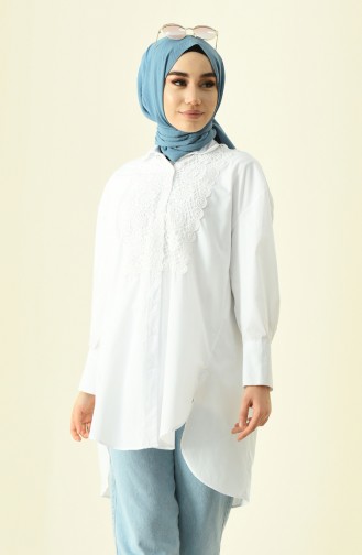 White Overhemdblouse 5006-02