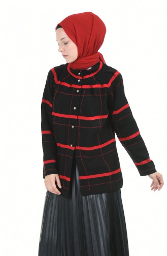 Schwarz Strickjacke 1006D-05