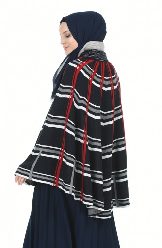 Dunkelblau Poncho 1004D-03