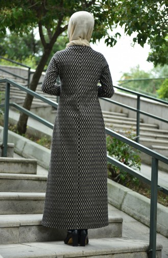 Patterned Winter Dress Mink 8842-01