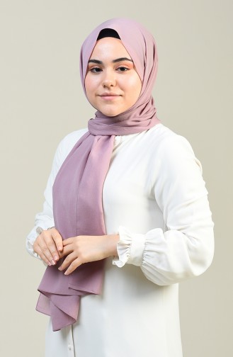 Plain Crinkle Crepe Shawl Dark Lilac 13127-03