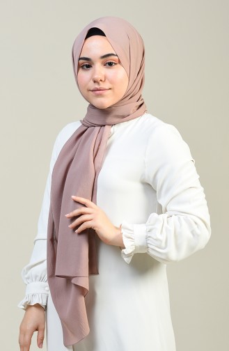 شال كريب تجعيدات بسيطة باودر داكن 13127-10