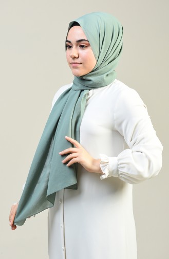 Plain Crinkle Crepe Shawl Green Almond 13127-11