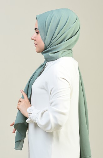 Plain Crinkle Crepe Shawl Green Almond 13127-11