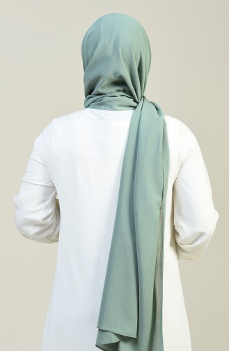 Plain Crinkle Crepe Shawl Green Almond 13127-11