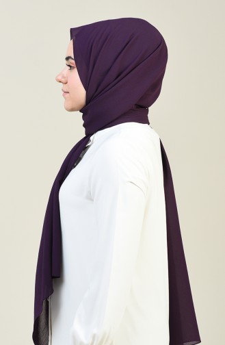 Plain Crinkle Crepe Shawl Dark Purple 13127-12