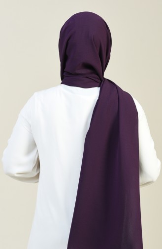 Plain Crinkle Crepe Shawl Dark Purple 13127-12