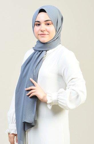 Plain Crinkle Crepe Shawl Dark Gray 13127-13