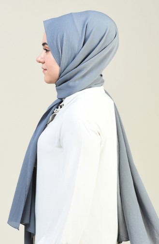 Plain Crinkle Crepe Shawl Dark Gray 13127-13