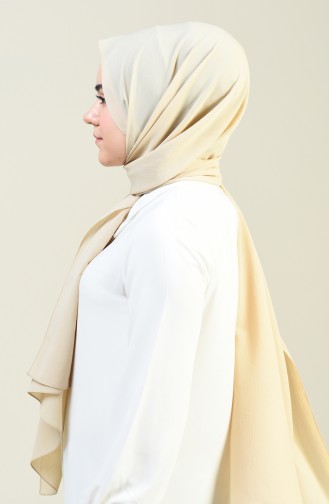 Plain Crinkle Crepe Shawl Beige 13127-15