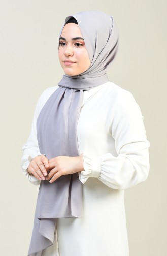 Plain Crinkle Crepe Shawl Gray 13127-16