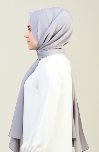 Plain Crinkle Crepe Shawl Gray 13127-16