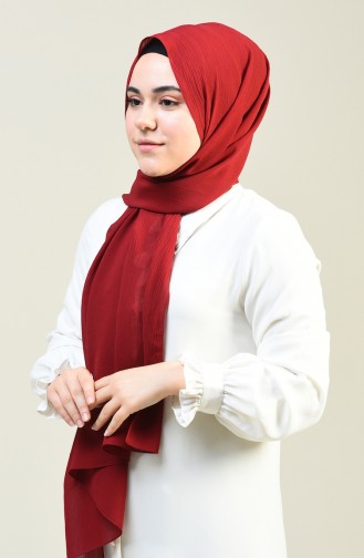 Plain Crinkle Crepe Shawl Bordeaux 13127-18