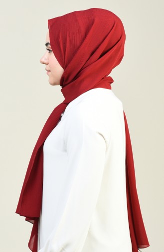 Plain Crinkle Crepe Shawl Bordeaux 13127-18