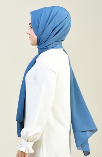 Plain Crinkle Crepe Shawl Indigo 13127-19