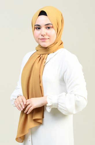 Plain Crinkle Crepe Shawl Gold 13127-22