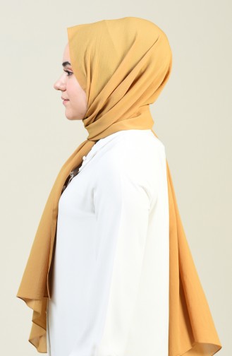 Plain Crinkle Crepe Shawl Gold 13127-22