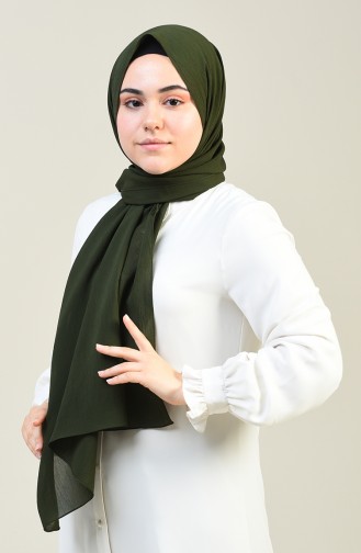 Plain Crinkle Crepe Shawl Khaki 13127-25