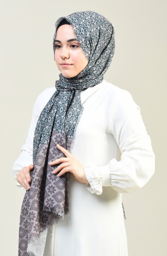 Patterned Cotton Shawl Mink 13130-03