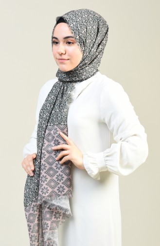 Patterned Cotton Shawl Powder 13130-06