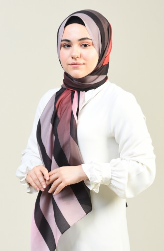 Patterned Cotton Shawl Mink 95303-01