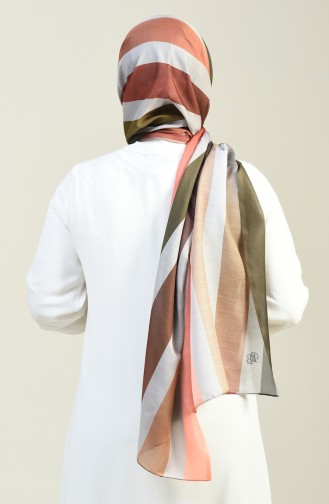 Patterned Cotton Shawl Brown 95303-05