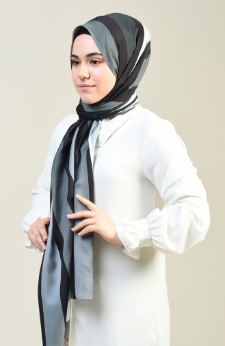 Patterned Cotton Shawl Gray 95303-06