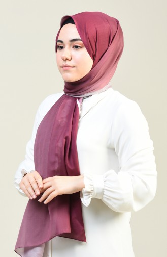 Patterned Cotton Shawl Cherry Color 95305-02