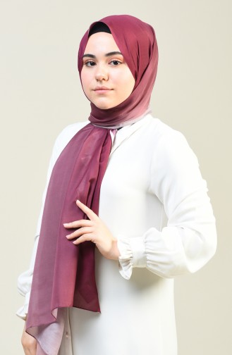 Patterned Cotton Shawl Cherry Color 95305-02