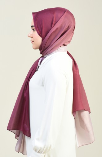 Patterned Cotton Shawl Cherry Color 95305-02