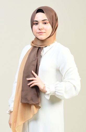 Patterned Cotton Shawl Brown 95305-05