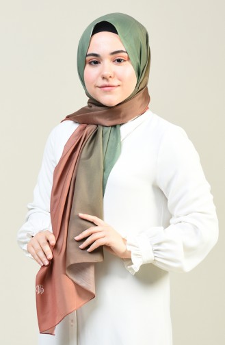 Patterned Cotton Shawl Onion Peel Color 95305-07