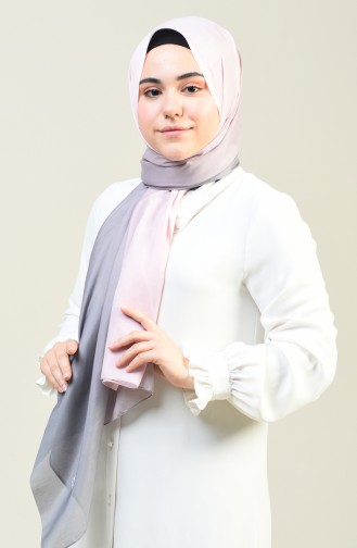 Patterned Cotton Shawl Gray 95305-08