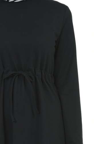 Beli Büzgülü Elbise 1965-04 Siyah