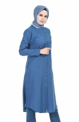 Cepli Tunik 6384-14 Açık Lacivert