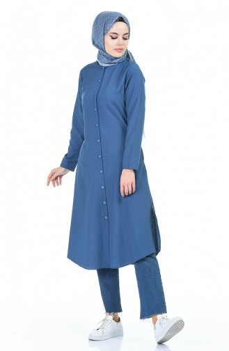 Cepli Tunik 6384-14 Açık Lacivert