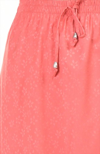 Waist Elastic Skirt Pomegranate Flower 1138C-01