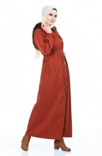 Hooded Long Coat 4042-03 Tile 4042-03