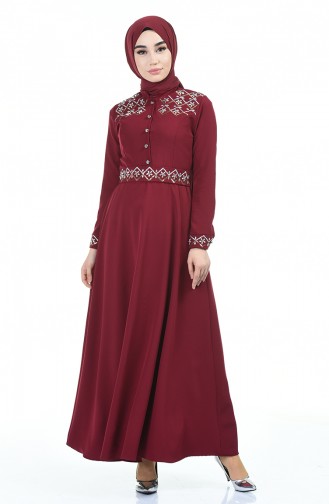 Gems Hijab Dress 9611-04