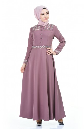 Gems Hijab Dress 9611-02